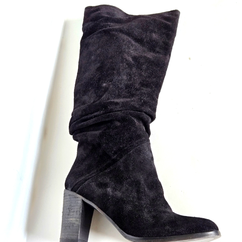 Free People Suede Pre Ruched Slouchy Tall Boots size 36 - Picture 6 of 9